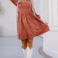 Rust colored Velvet Dress