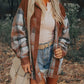 Rust plaid shacket