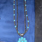 Double layered turquoise squash necklace