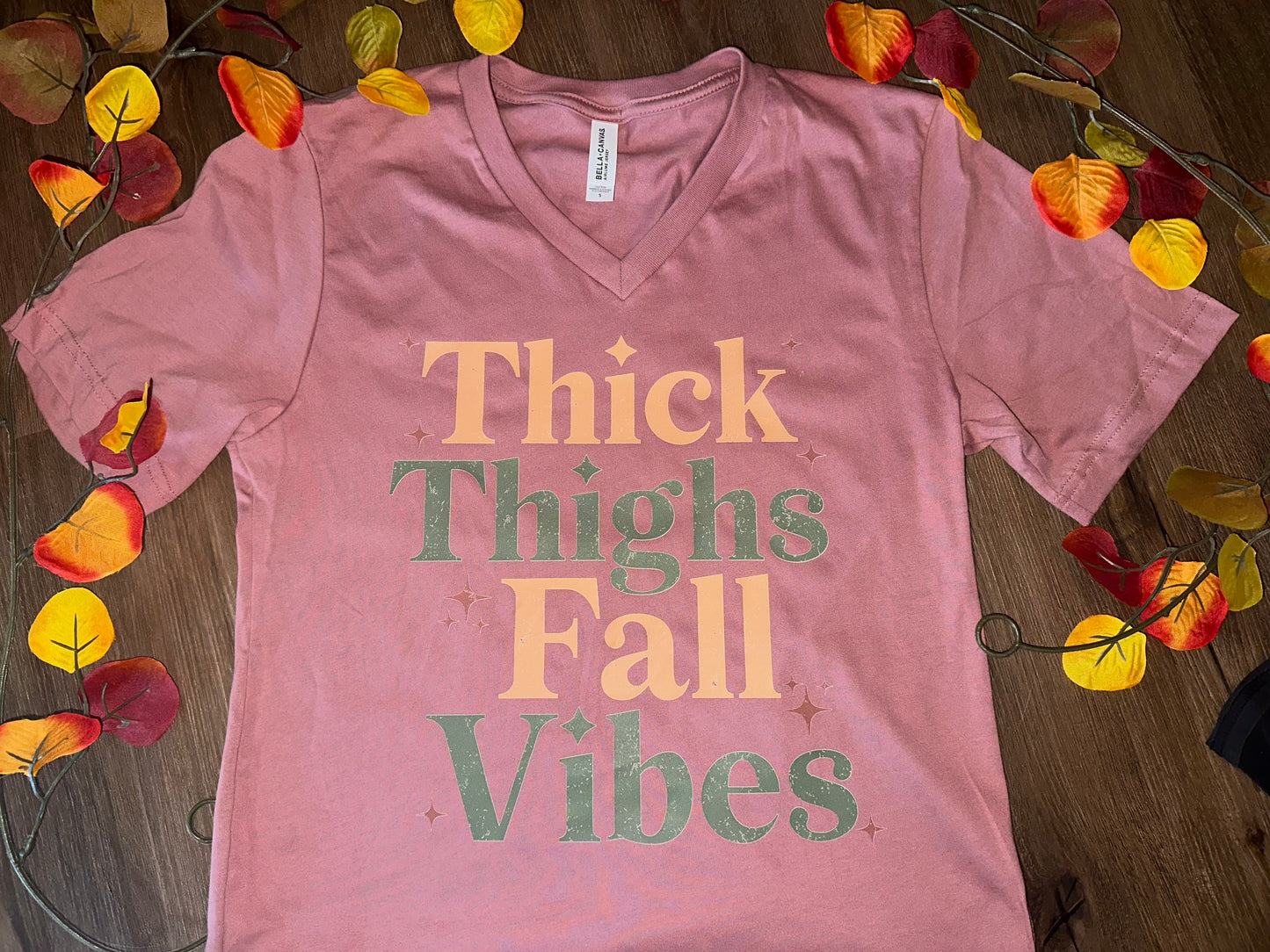 Thick thighs fall vibes adult tee