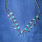 Half moon marbled turquoise necklace