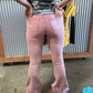 Pink flare pants