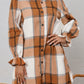 Rust and white Plaid Dress