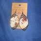 Cowhide teardrop earrings