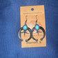 Half moon marble turquoise earrings