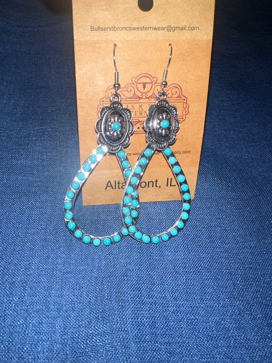 Turquoise teardrop earrings