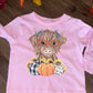 Toddler fall Highland cow crewneck