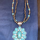 Double layered turquoise squash necklace