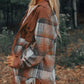 Rust plaid shacket