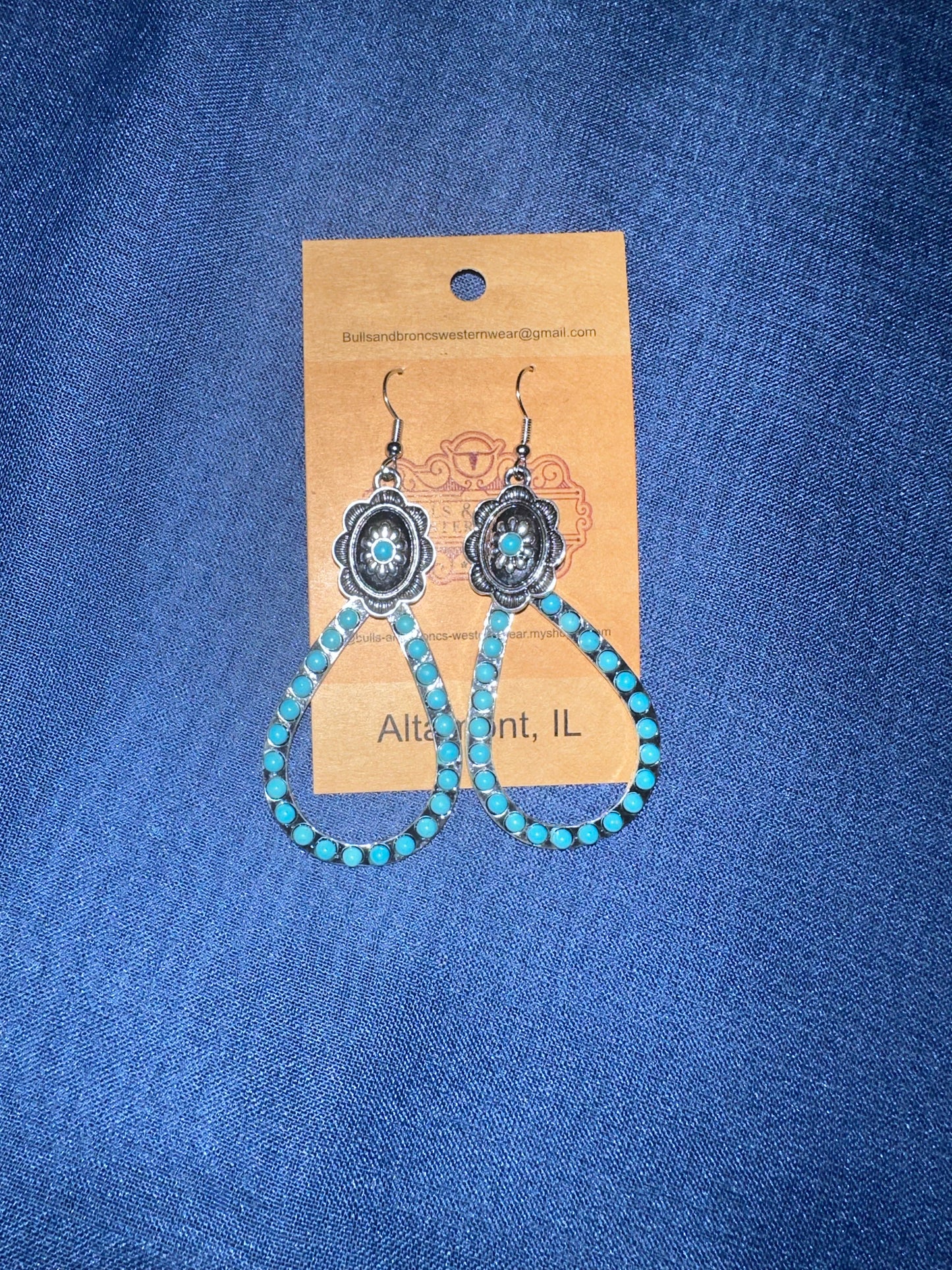 Turquoise teardrop earrings