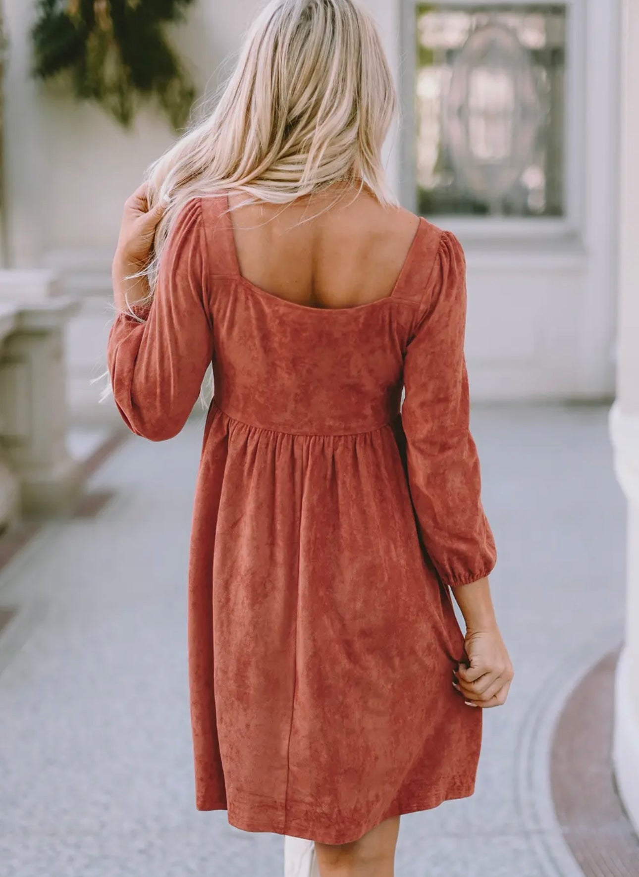 Rust colored Velvet Dress