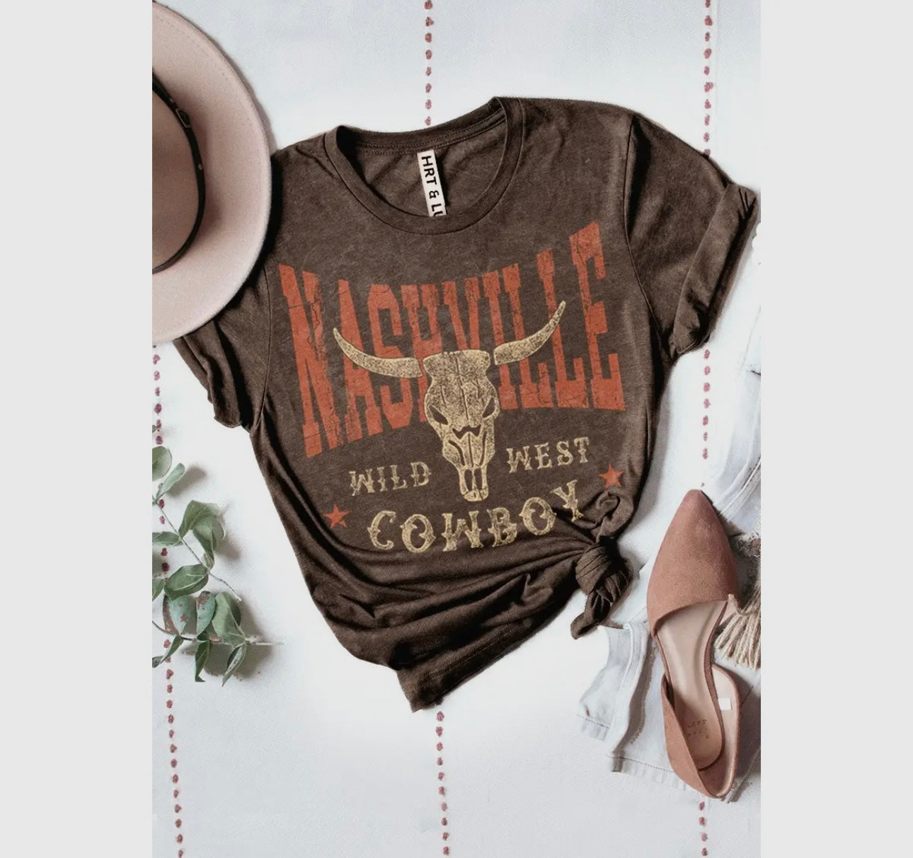 Nashville Wild West Graphic mineral tee