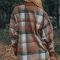 Rust plaid shacket