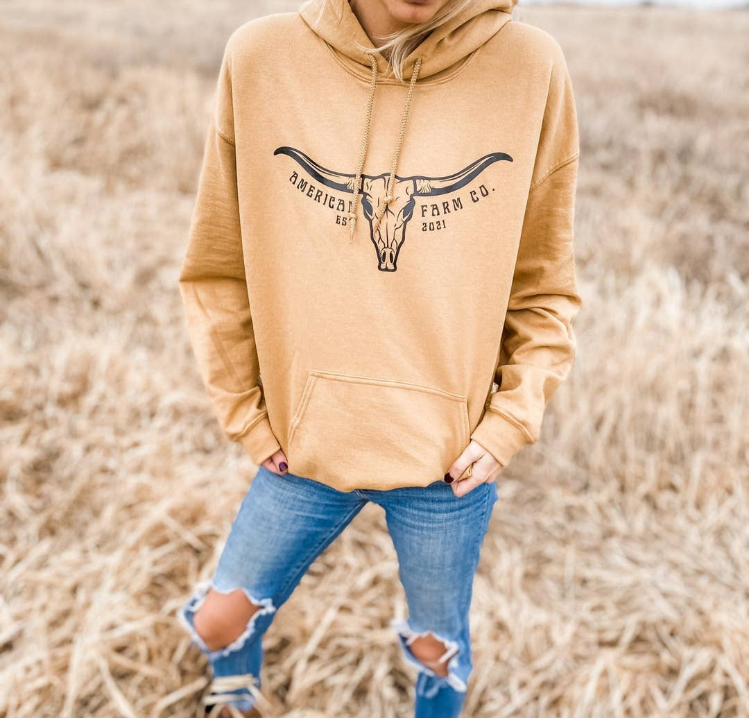 Long horn farm company hoodie