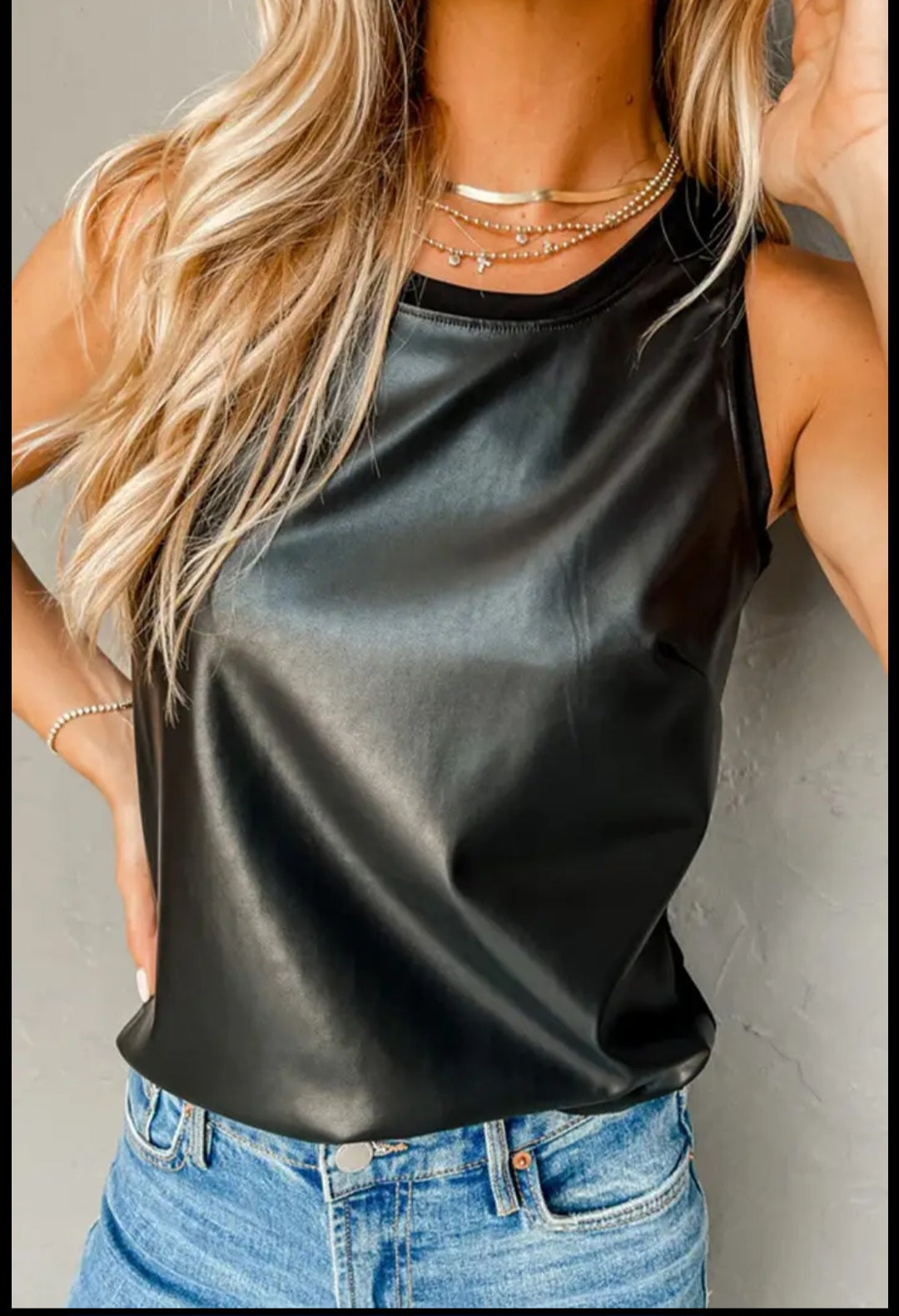 Leather Tank Top